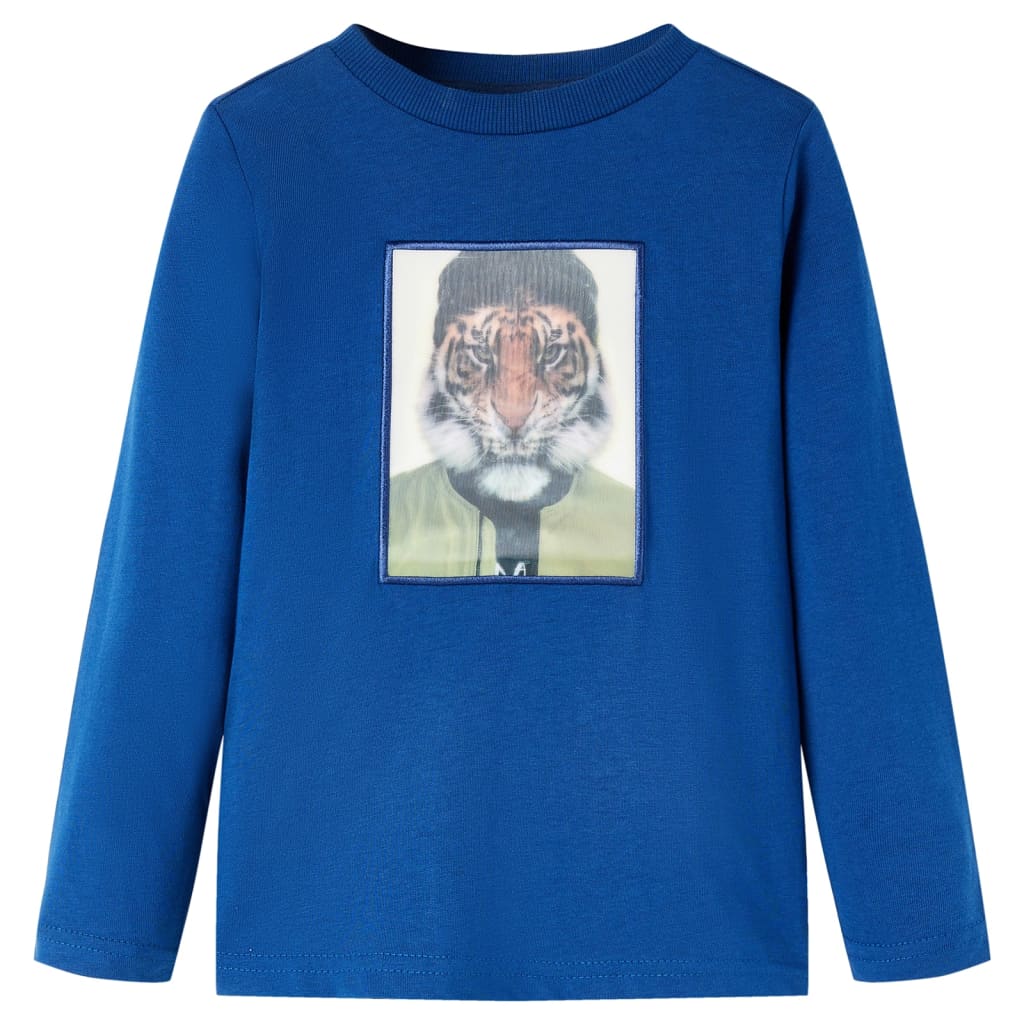 VidaXL Kindershirt mit langen Ärmeln 92 dunkelblau