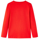 VidaXL Kindershirt mit langen Ärmeln 116 rot