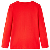 VidaXL Kindershirt mit langen Ärmeln 128 rot