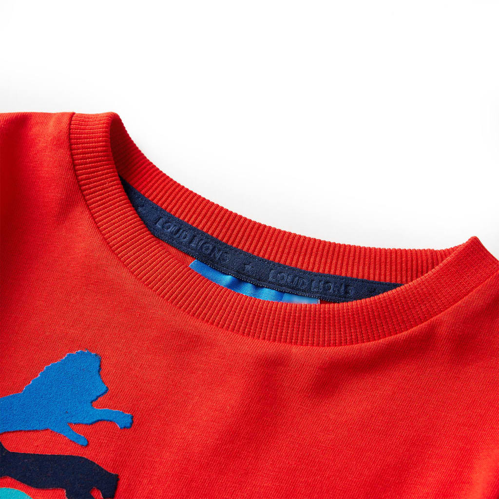 VidaXL Kindershirt mit langen Ärmeln 128 rot