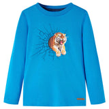VidaXL Kindershirt mit langen Ärmeln 104 Kobaltblau