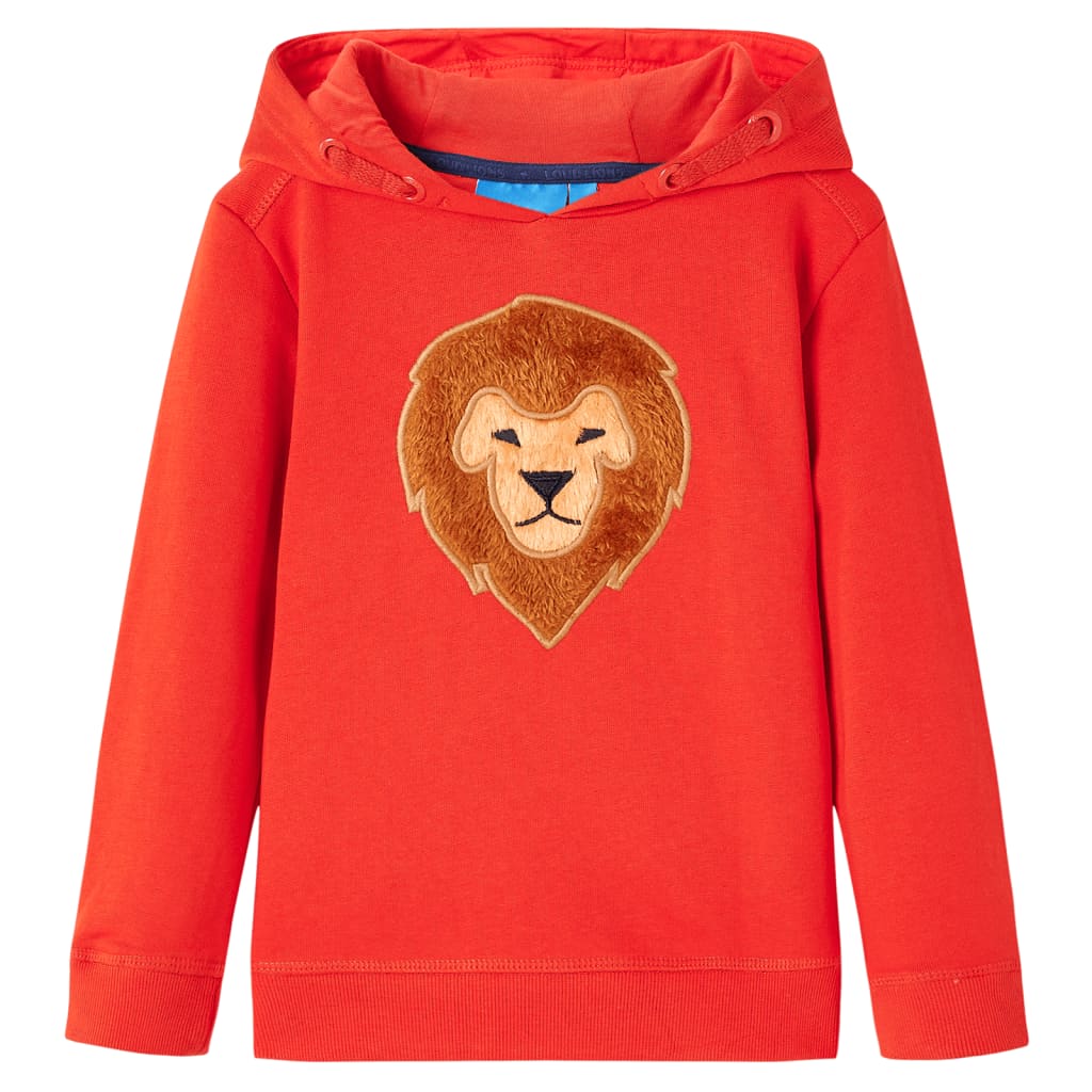VidaXL Kinderpullover mit Kapuze 104 Rot