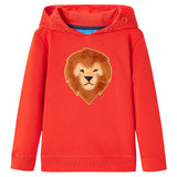 VidaXL Kinderpullover mit Kapuze 104 Rot