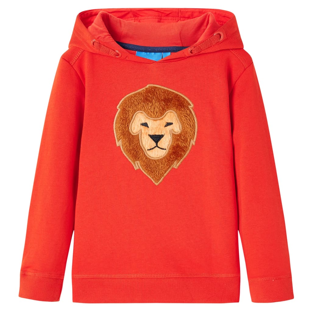 VidaXL Kinderpullover mit Kapuze 128 Rot