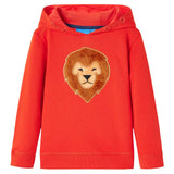 VidaXL Kinderpullover mit Kapuze 128 Rot