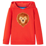 VidaXL Kinderpullover mit Kapuze 140 Rot