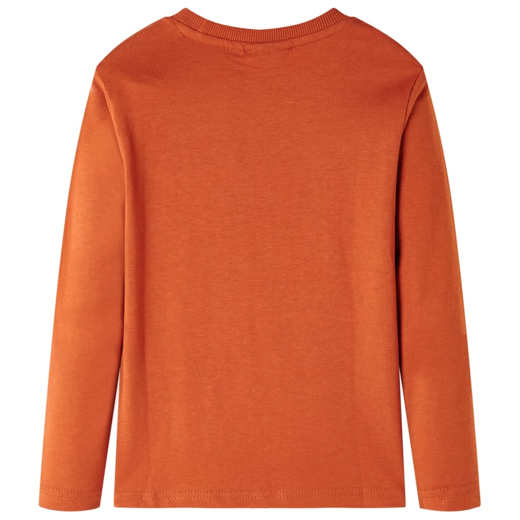 VidaXL Kindershirt mit langen Ärmeln 92 hellrostfarben