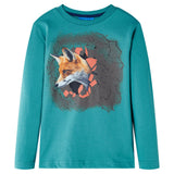 VidaXL Kindershirt mit langen Ärmeln 128 dunkelblau