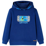 VidaXL Kinderpullover mit Kapuze 104 dunkelblau