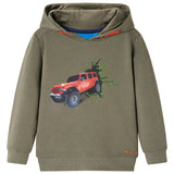 VidaXL Kinderpullover mit Kapuze 92 Khaki