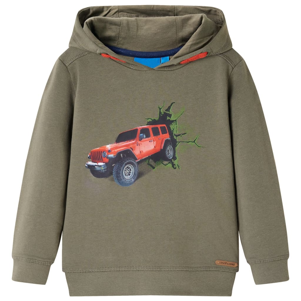 VidaXL Kinderpullover mit Kapuze 116 Khaki