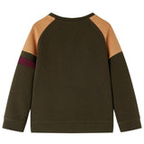 VidaXL Kinderpullover 92 dunkles Khaki und Kamel