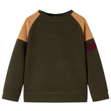VidaXL Kinderpullover 104 dunkles Khaki und Kamel