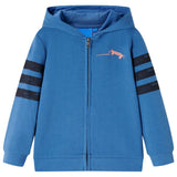 VidaXL Kinderstrickjacke mit Kapuze 116 Blau