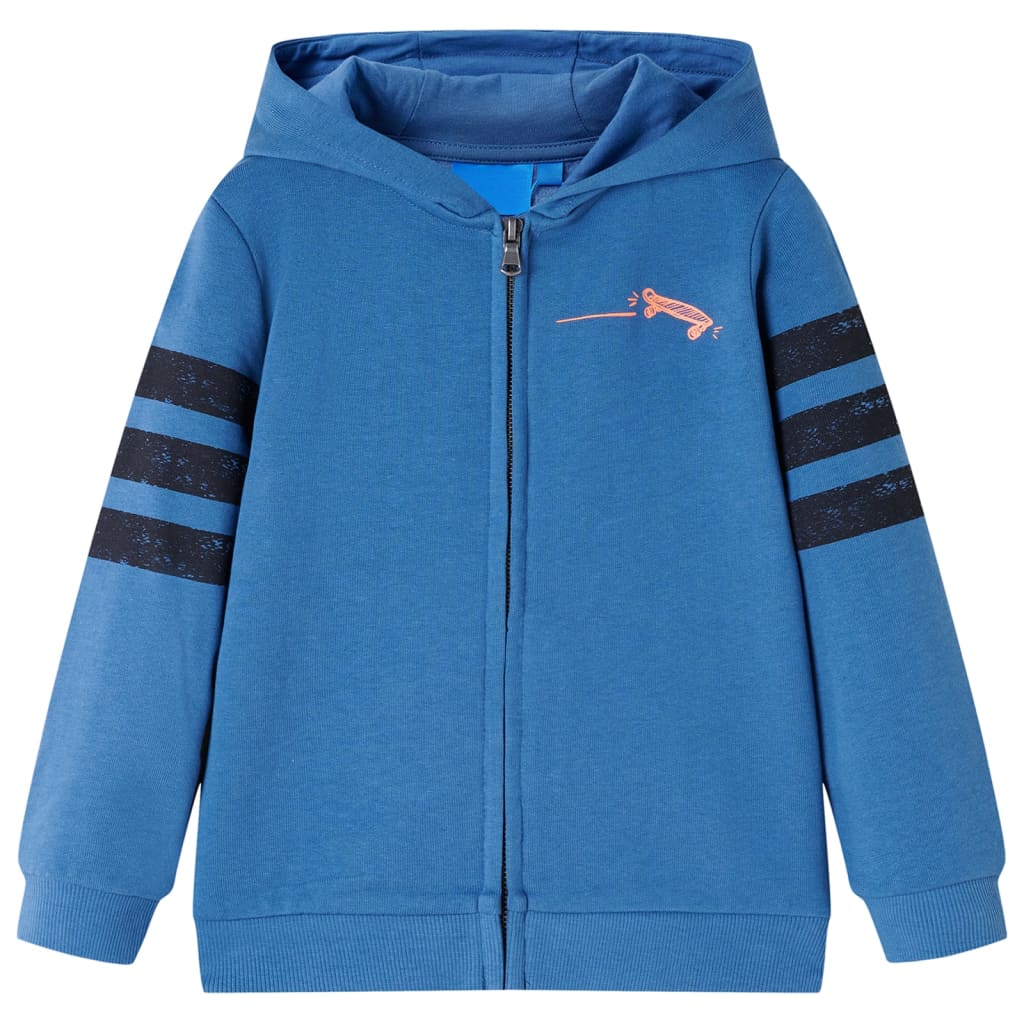 VidaXL Kinderweste mit Kapuze 140 Blau