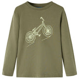 VidaXL Kindershirt mit langen Ärmeln 92 Khaki