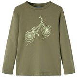 VidaXL Kindershirt mit langen Ärmeln 104 Khaki