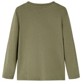 VidaXL Kindershirt mit langen Ärmeln 116 Khaki