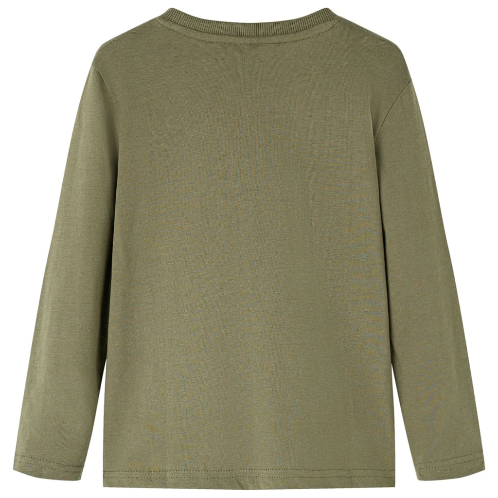 VidaXL Kindershirt mit langen Ärmeln 128 Khaki