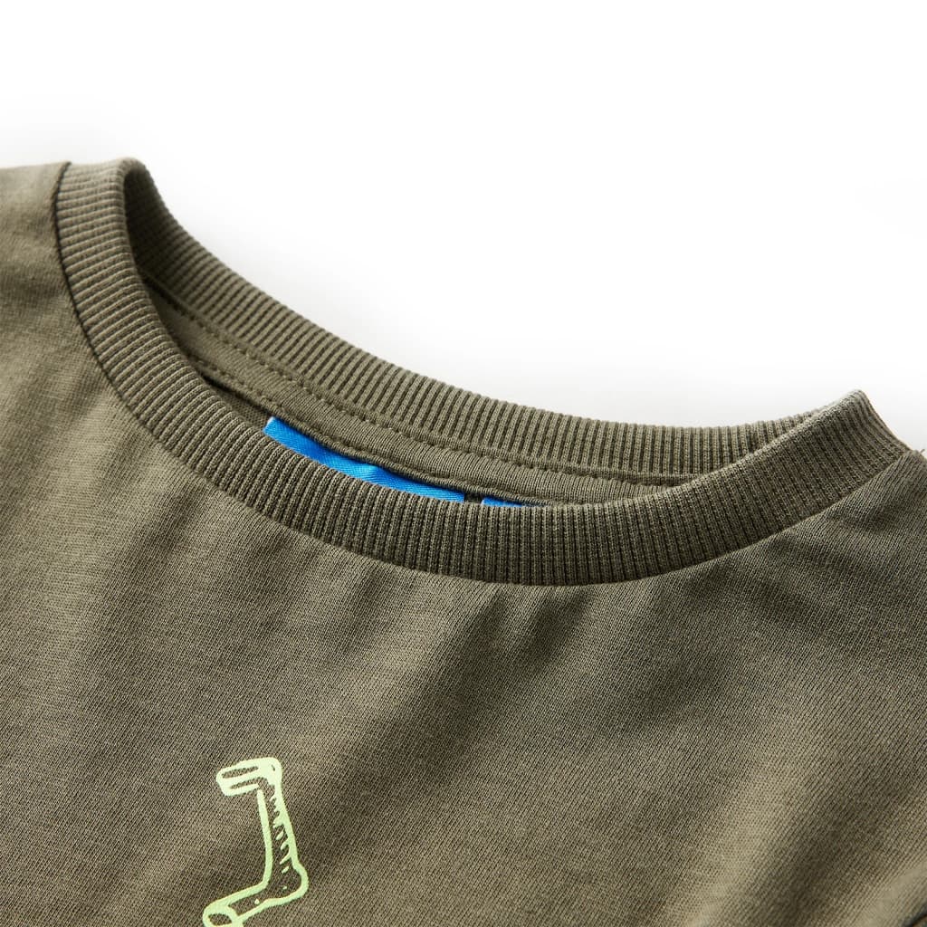 VidaXL Kindershirt mit langen Ärmeln 128 Khaki