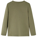 VidaXL Kindershirt mit langen Ärmeln 140 Khaki