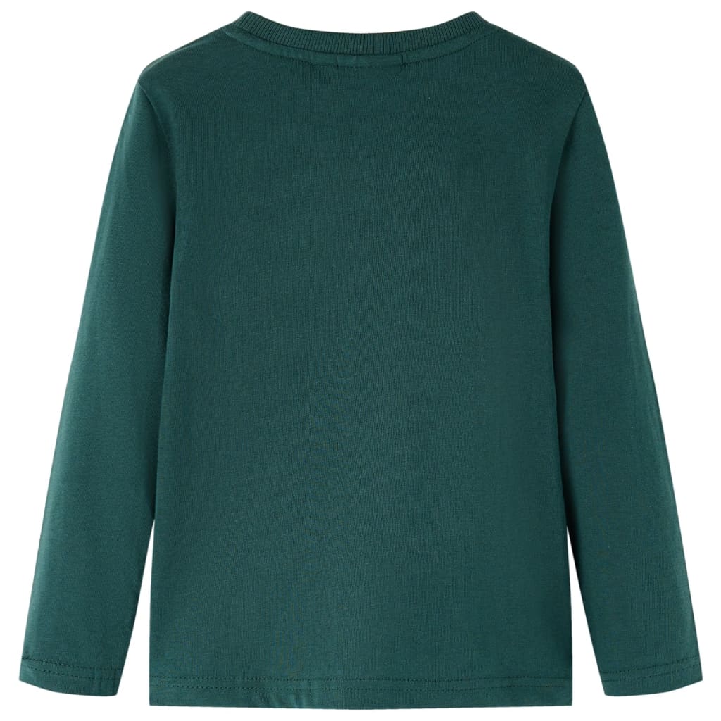 VidaXL Kindershirt mit langen Ärmeln 140 Dunkelgrün
