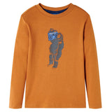 VidaXL Kindershirt mit langen Ärmeln 104 dunkles Ocker