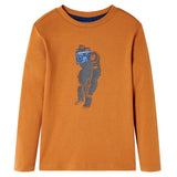 VidaXL Kindershirt mit langen Ärmeln 140 dunkel dunkelocker