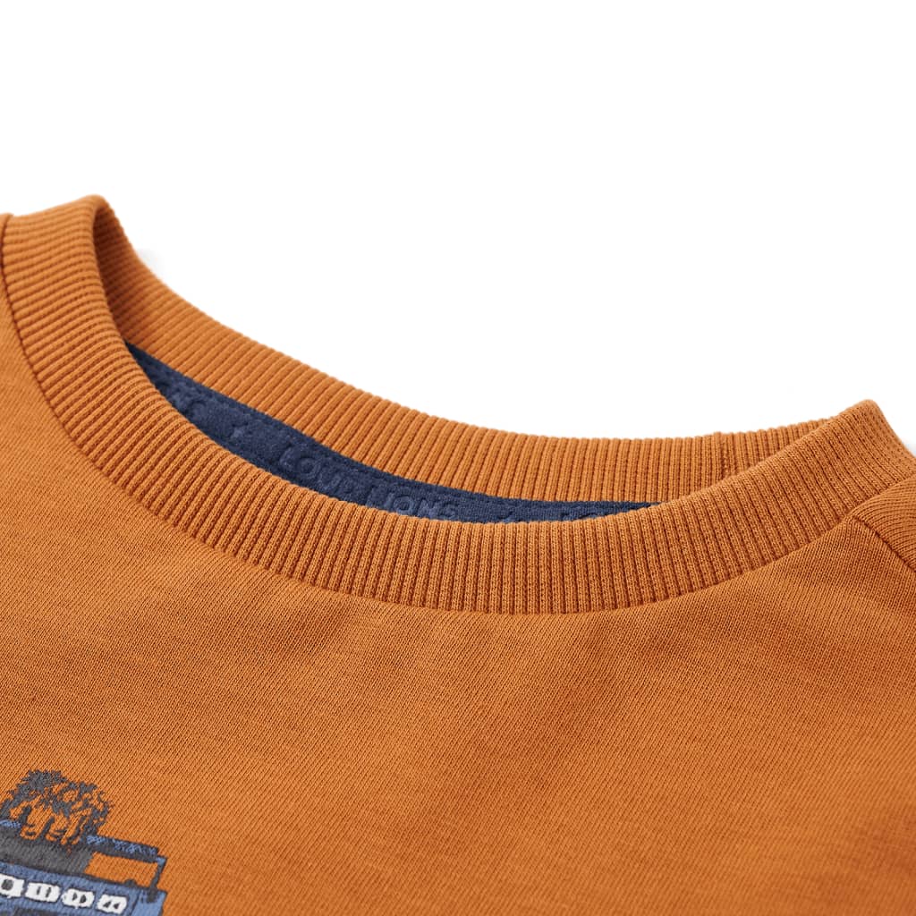 VidaXL Kindershirt mit langen Ärmeln 140 dunkel dunkelocker