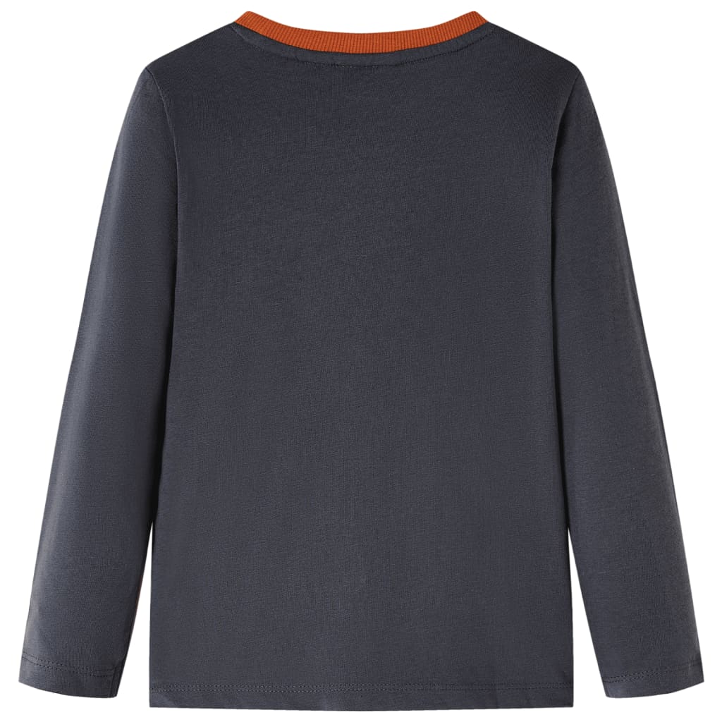 VidaXL Kindershirt mit langen Ärmeln 92 Anthrazit