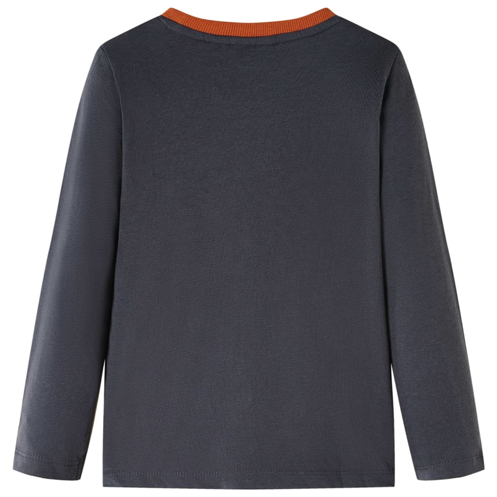 VidaXL Kindershirt mit langen Ärmeln 104 Anthrazit