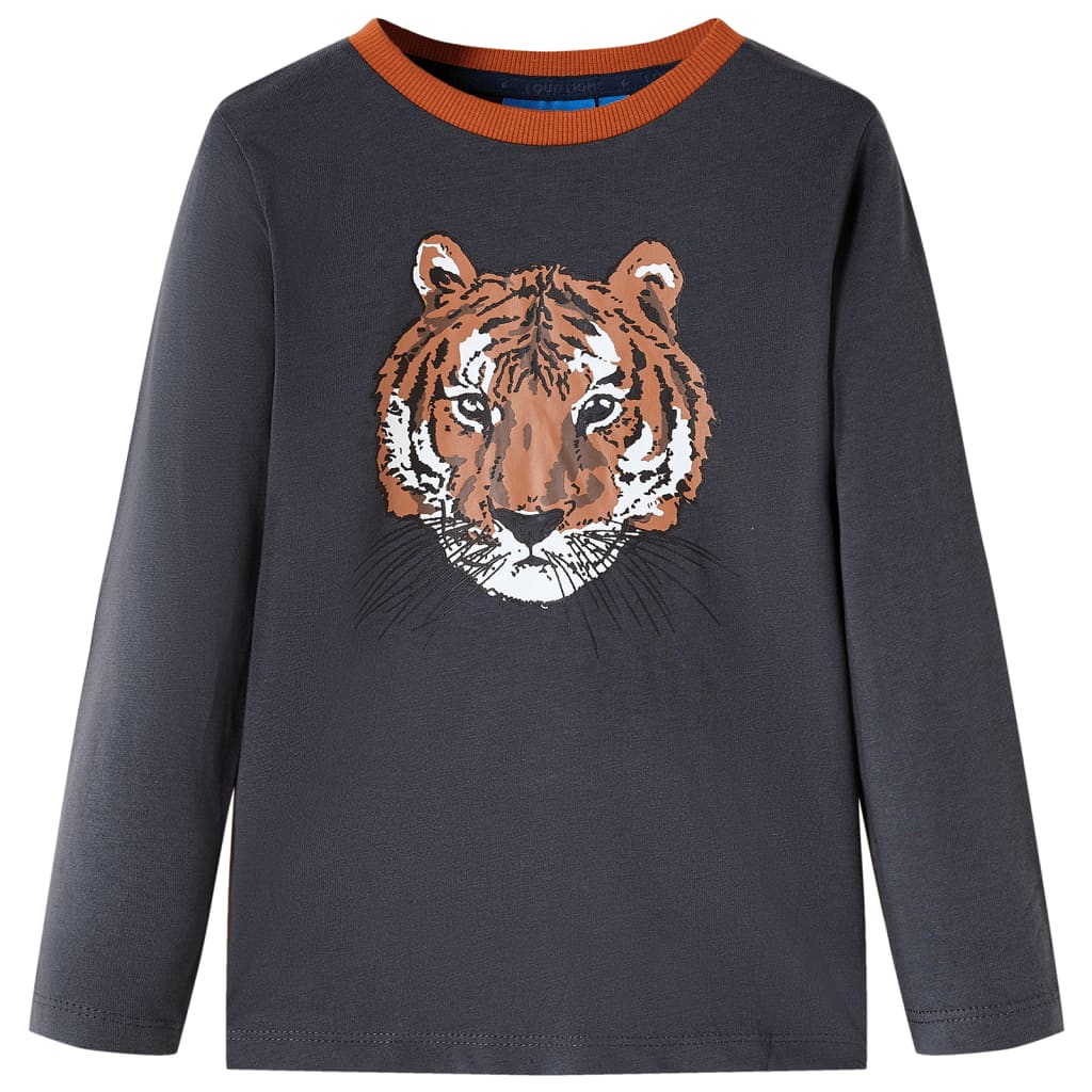 VidaXL Kindershirt mit langen Ärmeln 140 Anthrazit