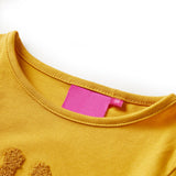 VidaXL Kindershirt mit langen Ärmeln 128 dunkles Ocker