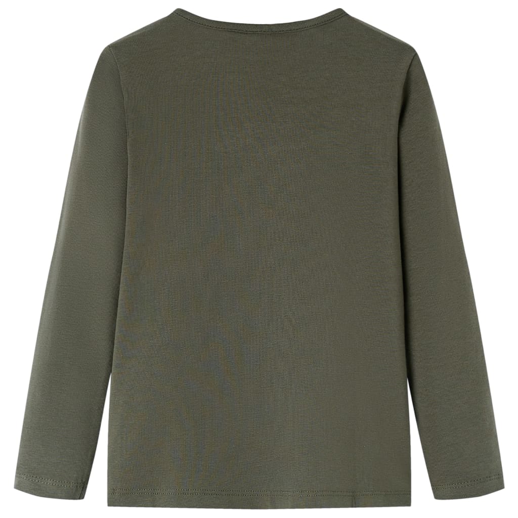 VidaXL Kindershirt mit langen Ärmeln 92 Khaki