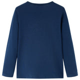 VidaXL Kindershirt mit langen Ärmeln 92 Marineblau