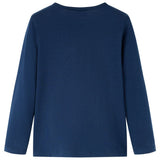 VidaXL Kindershirt mit langen Ärmeln 128 Marineblau