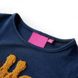 VidaXL Kindershirt mit langen Ärmeln 128 Marineblau