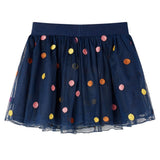 VidaXL Kinderrock mit Tüll und Punkten 104 Marineblau