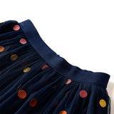 VidaXL Kinderrock mit Tüll und Punkten 104 Marineblau