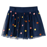 VidaXL Kinderrock mit Tüll und Punkten 116 Marineblau