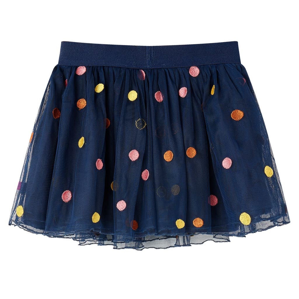 VidaXL Kinderrock mit Tüll und Punkten 116 Marineblau