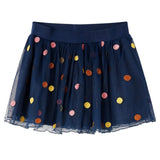 VidaXL Kinderrock mit Tüll und Punkten 140 Marineblau