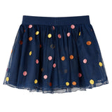 VidaXL Kinderrock mit Tüll und Punkten 140 Marineblau