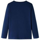 VidaXL Kindershirt mit langen Ärmeln 92 Marineblau