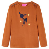 VidaXL Kindershirt mit langen Ärmeln 92 cognacfarben