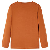 VidaXL Kindershirt mit langen Ärmeln 92 cognacfarben