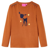 VidaXL Kindershirt mit langen Ärmeln 104 cognacfarben