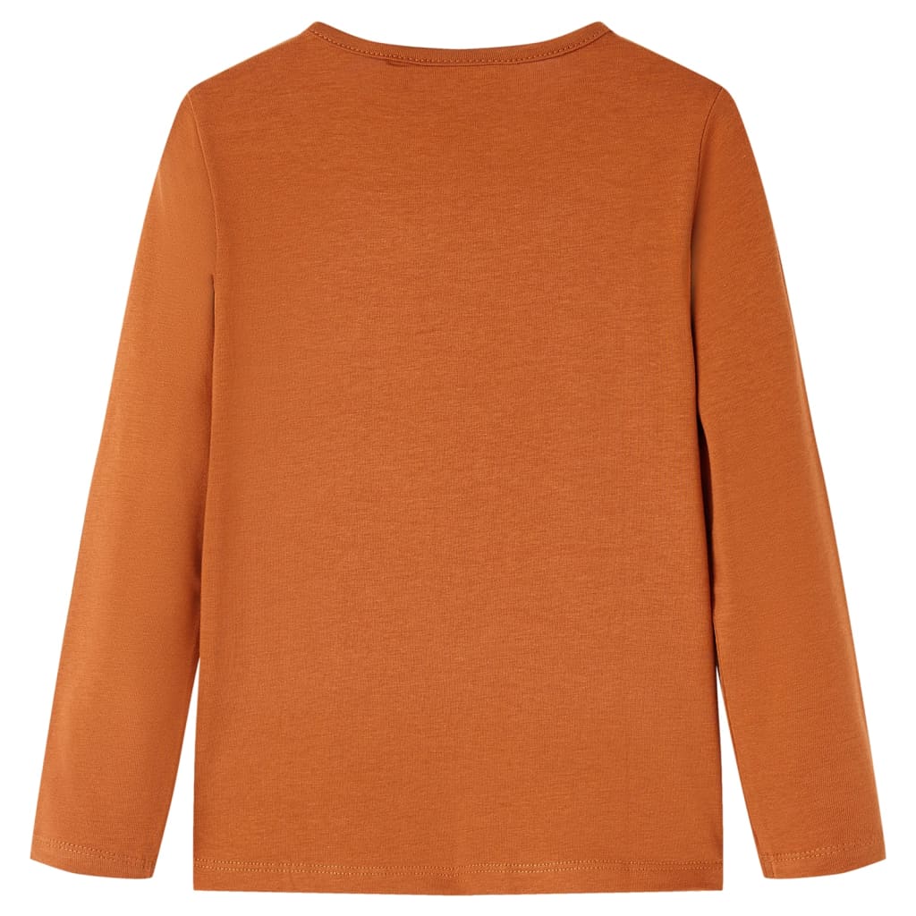 VidaXL Kindershirt mit langen Ärmeln 104 cognacfarben