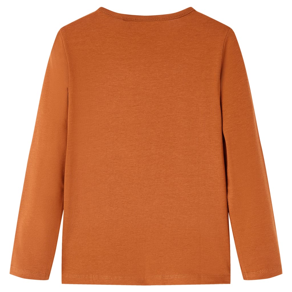 VidaXL Kindershirt mit langen Ärmeln 128 cognacfarben
