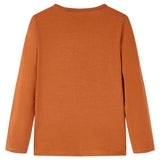 VidaXL Kindershirt mit langen Ärmeln 128 cognacfarben